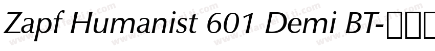 Zapf Humanist 601 Demi BT字体转换